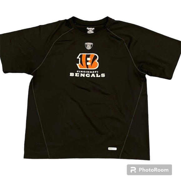 Reebok Other - REEBOK Cincinnati Bengals Speedwick Short Sleeve Black Tee Shirt NFL Size Medium